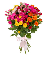 Букет из кустовых роз микс