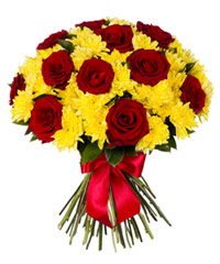 Букет "Рубины в янтаре"