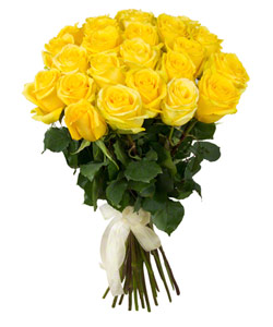 Букет из цветов "Букет из 25 желтых роз" 25 - 60 см.