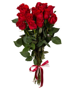 Букет из цветов "Букет из красных роз 70см" 25 - 70 см.