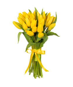 Букет из цветов "Букет желтых тюльпанов" 20 - 35 см.