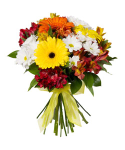 Bouquet from flowers "Fountain of Colour" 30 - 30 cm.